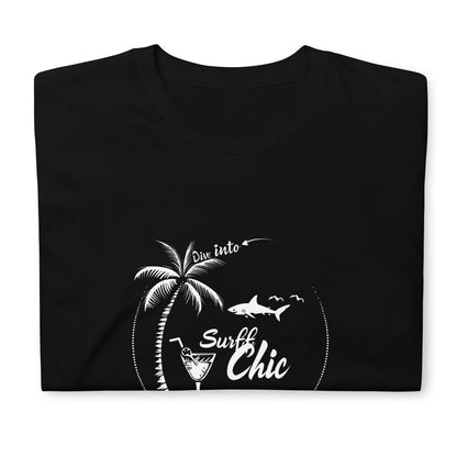 Dive into surf | Black | Unisex T-Shirt