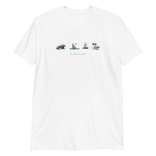 Chasing Waves | White | Unisex T-Shirt