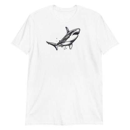 Shark Sea | White | Unisex T-Shirt