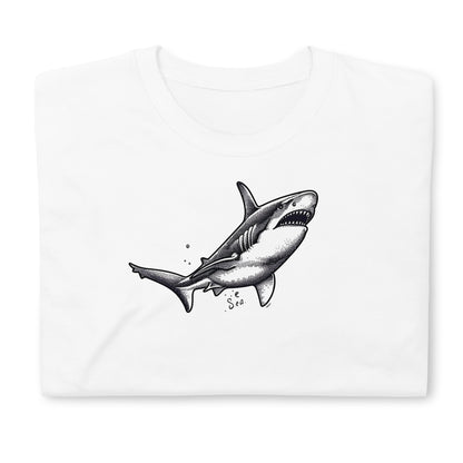 Shark Sea | White | Unisex T-Shirt