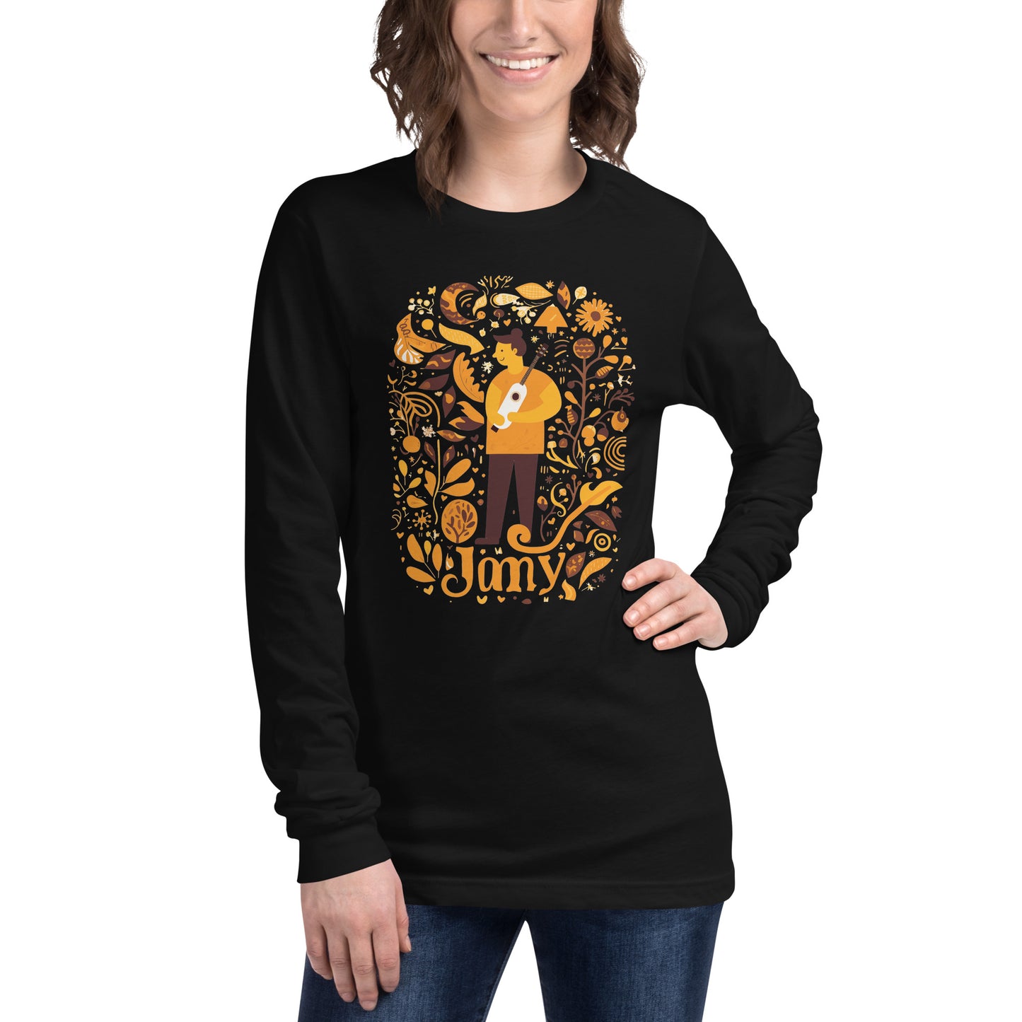 Jamy,  black, Unisex Long Sleeve Tee