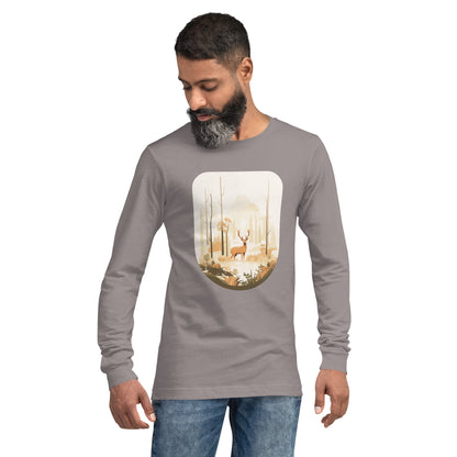 Deer, storm, Unisex Long Sleeve Tee