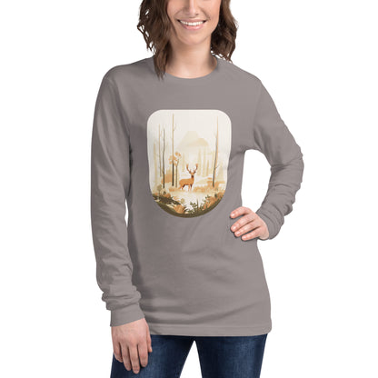 Deer, storm, Unisex Long Sleeve Tee